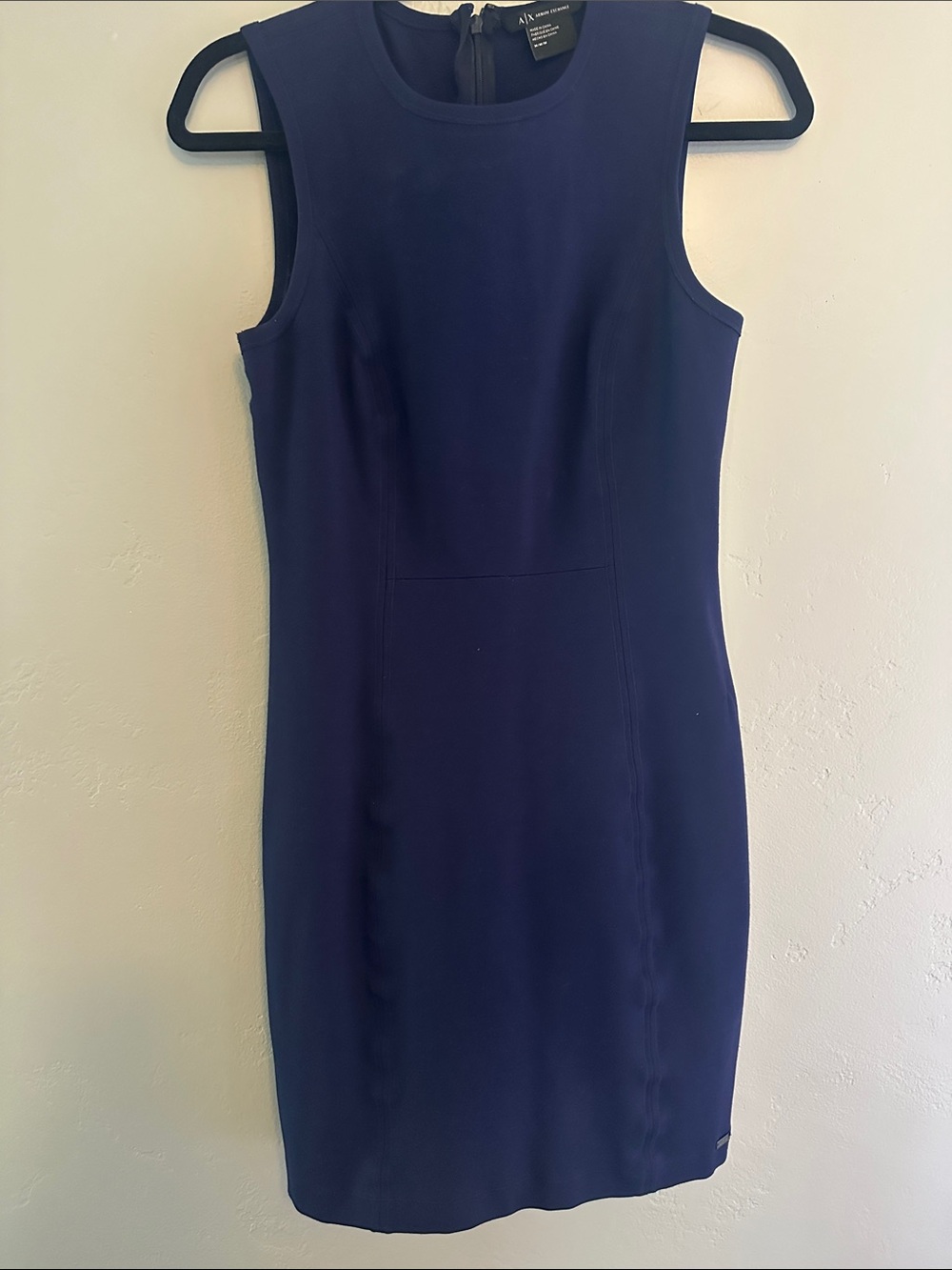 A/X Armani Exchange Navy Sleeveless Sheath Dress